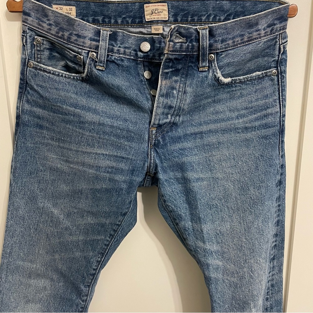 J Crew 484 Slim-fit Jean in Light Wash Japanese Selvedge Denim Sz 32x32